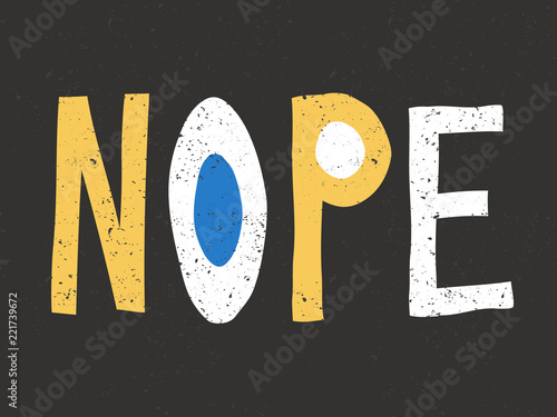 Nope Retro Typographic Design