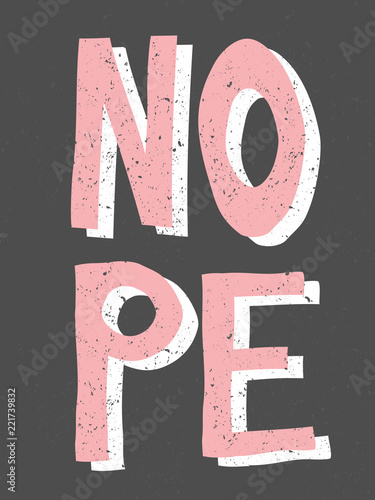 Nope Retro Typographic Design