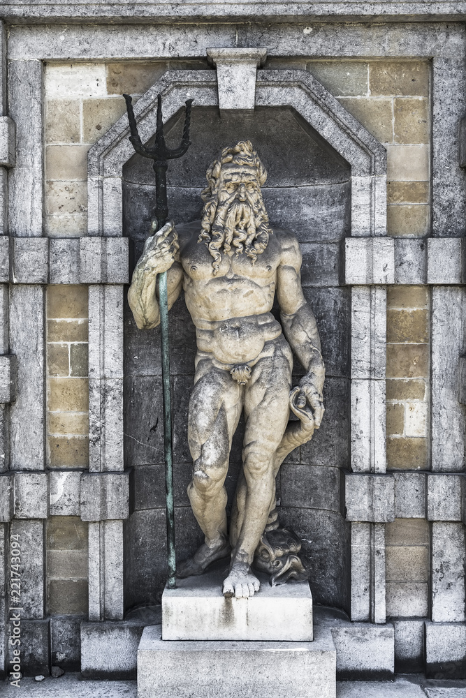 Naklejka premium Sculpture of Neptune in house of Rubens