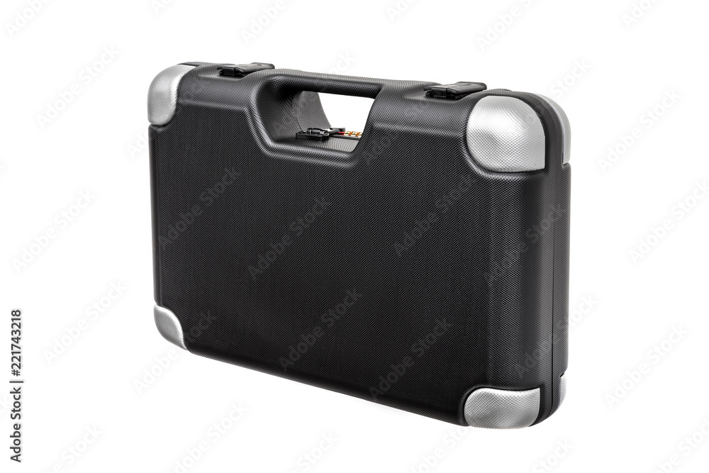 Black case for guns isolated for white Black case for guns isolated for white