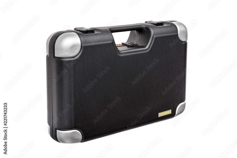 Black case for guns isolated for white Black case for guns isolated for white