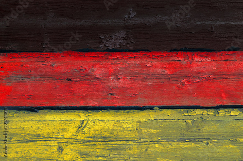 Bright Wooden Flag of Germany. Germanian National flags