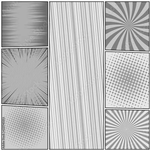 Comic book monochrome background