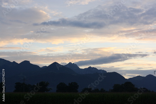 Sonnenuntergang im Chiemgau