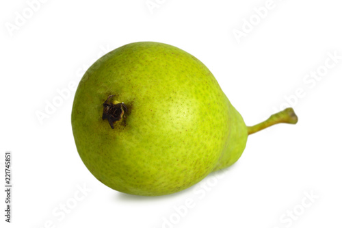 Close up of a pear isolated on white background
