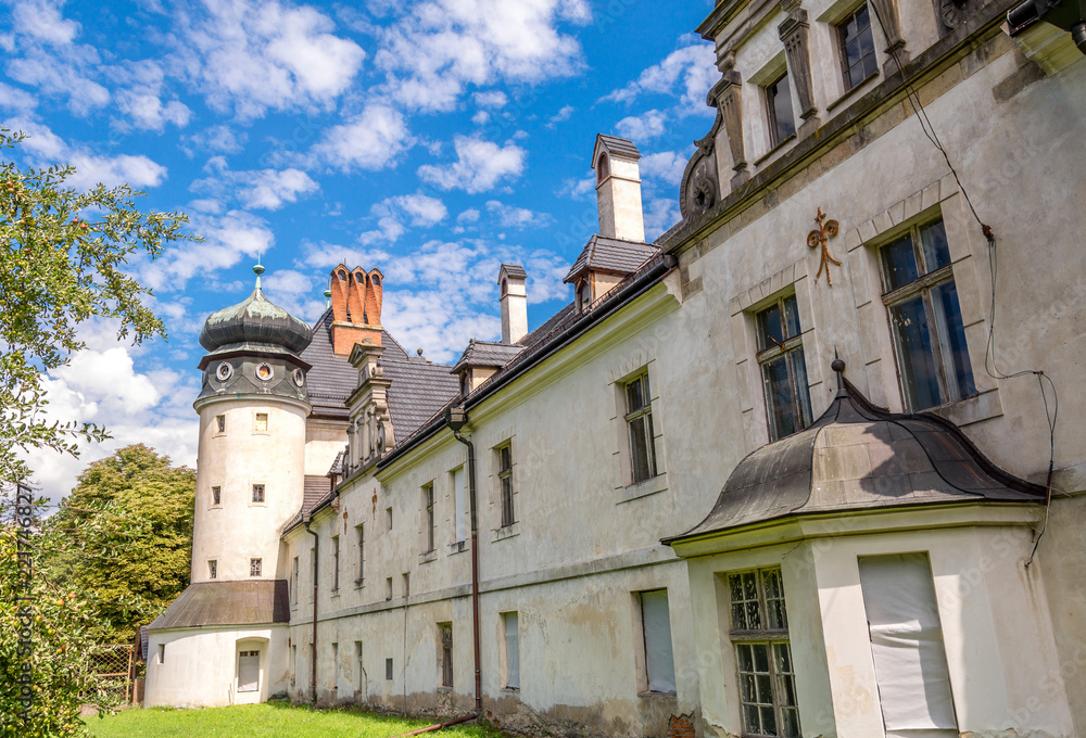 The ancient castle of Poland in Opolskie voivodeship Dabrowa village.