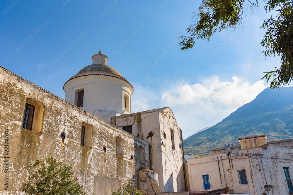 Fototapeta premium Church of San Vincenzo Ferreri in Stromboli village