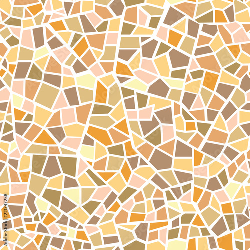 Abstract mosaic sheet seamless pattern. Geometric tile background