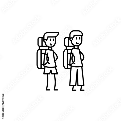 classmates icon. Element of friendship icon for mobile concept and web apps. Thin line classmates icon can be used for web and mobile