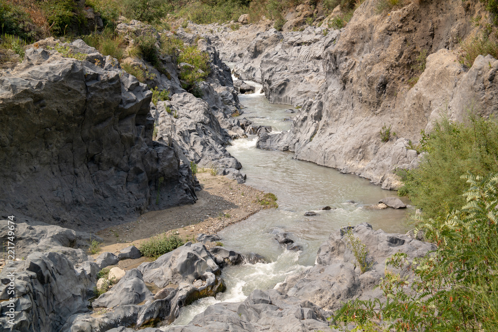 Gole del alcantara lava canyon river waterfalls Gole del alcantara lava canyon river waterfalls