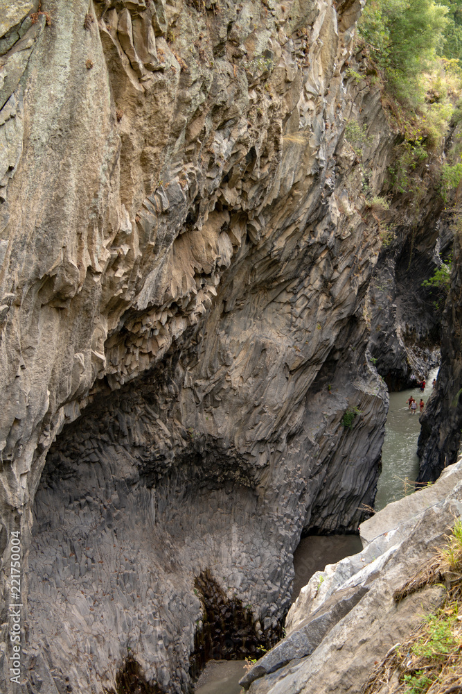 Gole del alcantara lava canyon river waterfalls Gole del alcantara lava canyon river waterfalls