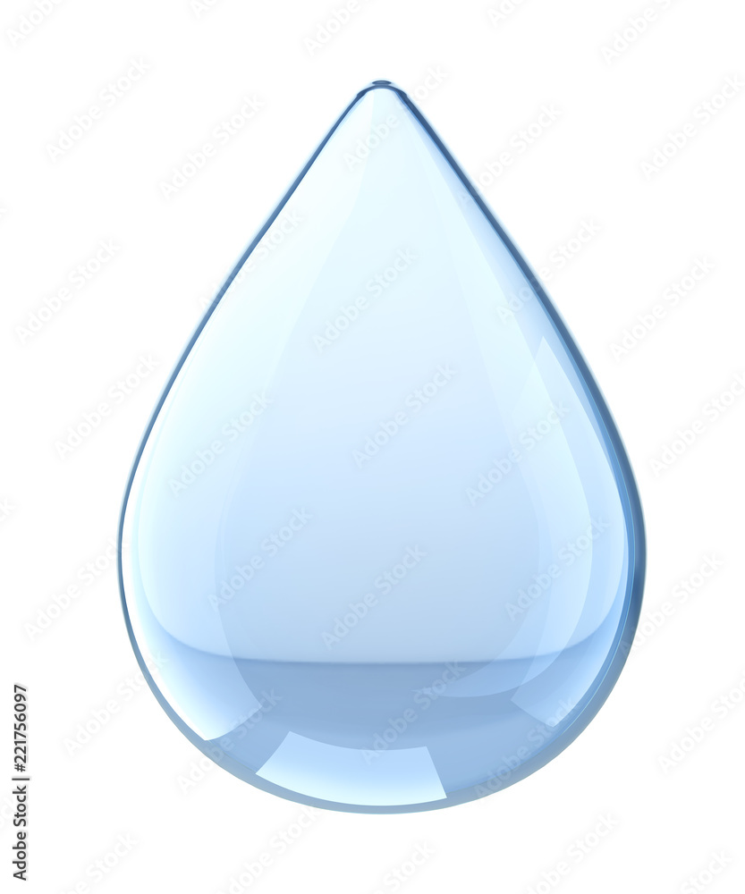 Water Drop. Isolated on white background. 3D illustration Water Drop. Isolated on white background. 3D illustration