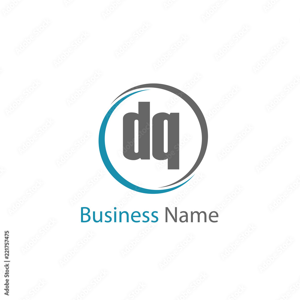 Initial Letter DQ Logo Template Design