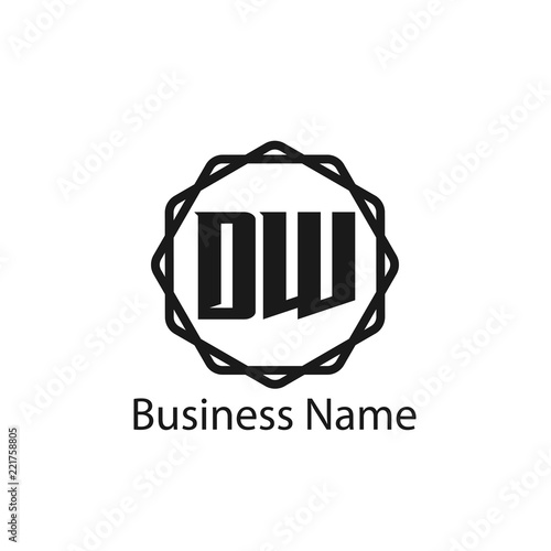 Initial Letter DW Logo Template Design