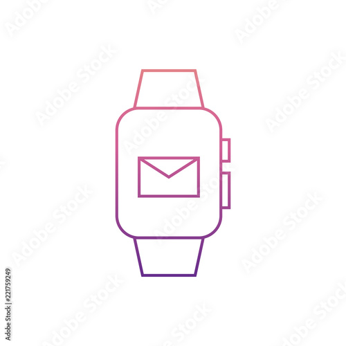 smart watch messageicon in Nolan style. One of web collection icon can be used for UI, UX photo