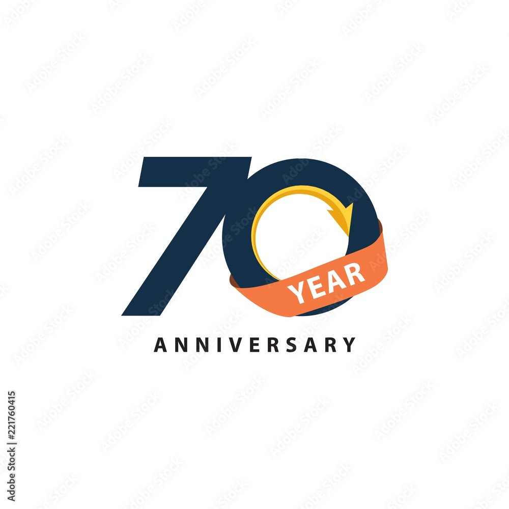 70 Year Anniversary Vector Template Design Illustration 70 Year Anniversary Vector Template Design Illustration