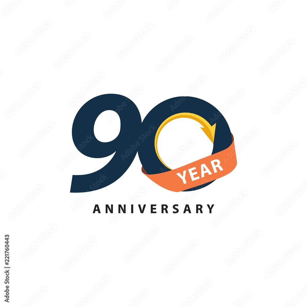 90 Year Anniversary Vector Template Design Illustration 90 Year Anniversary Vector Template Design Illustration