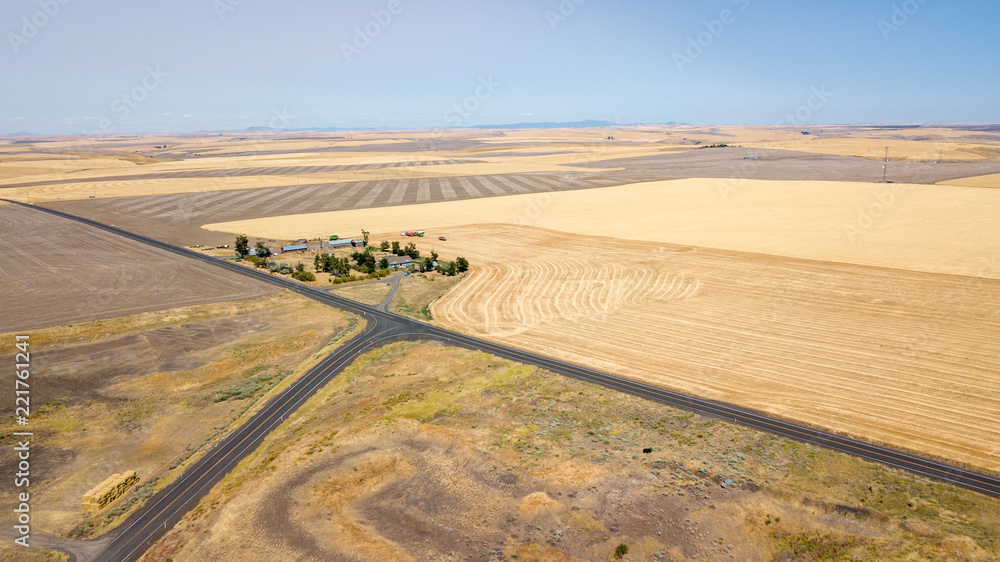 Drone photo of rural landscape