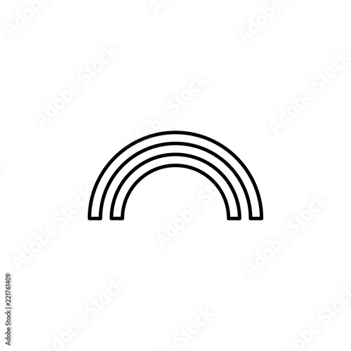 Semicircles sign icon. Element of image sign for mobile concept and web apps illustration. Thin line icon for website design and development, app development. Premium icon