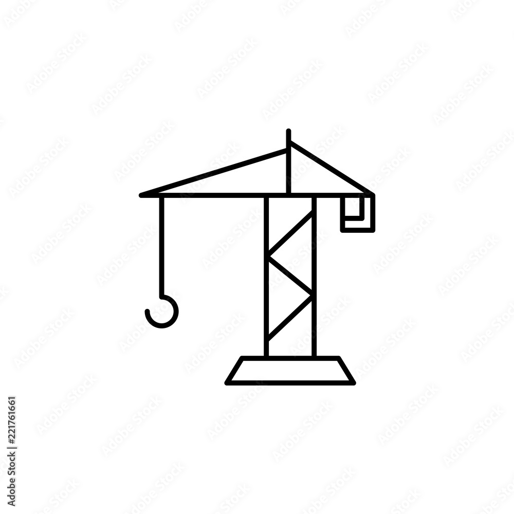 crane. Element of construction icon for mobile concept and web apps. Thin line crane can be used for web and mobile crane. Element of construction icon for mobile concept and web apps. Thin line crane can be used for web and mobile