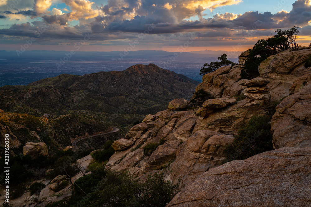 Mountain View at Sunset