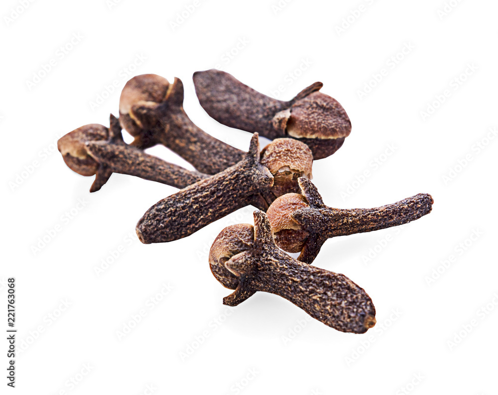 Obraz premium dry cloves on white background