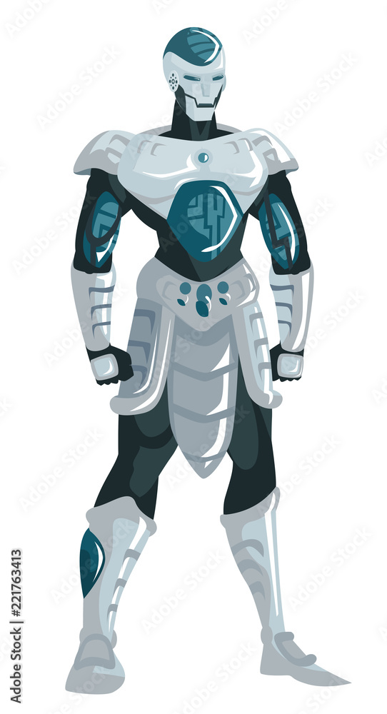 iron cyborg standing iron cyborg standing