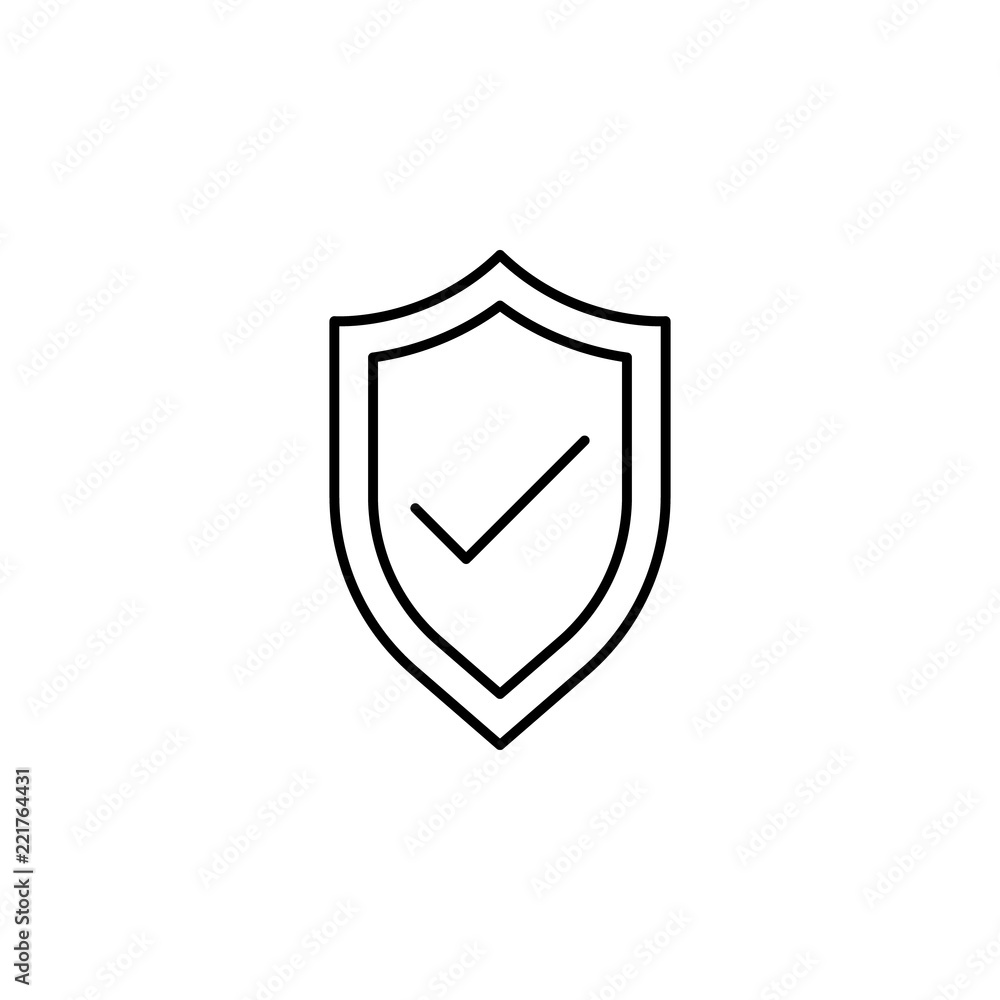 check shield icon. Element of logistics icon for mobile concept and web apps. Thin line check shield icon can be used for web and mobile check shield icon. Element of logistics icon for mobile concept and web apps. Thin line check shield icon can be used for web and mobile