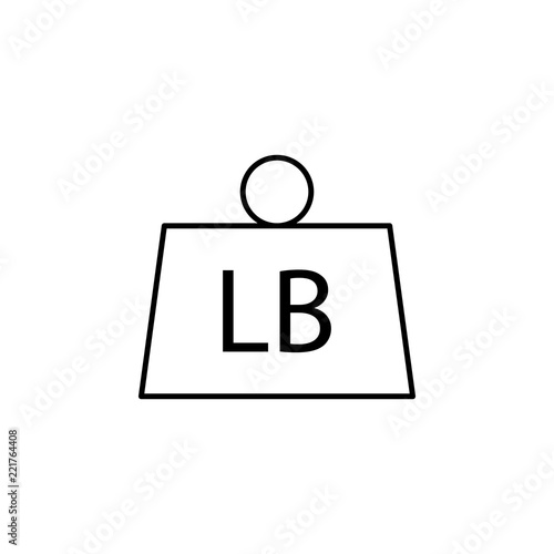 weight LB icon. Element of logistics icon for mobile concept and web apps. Thin line weight LB icon can be used for web and mobile
