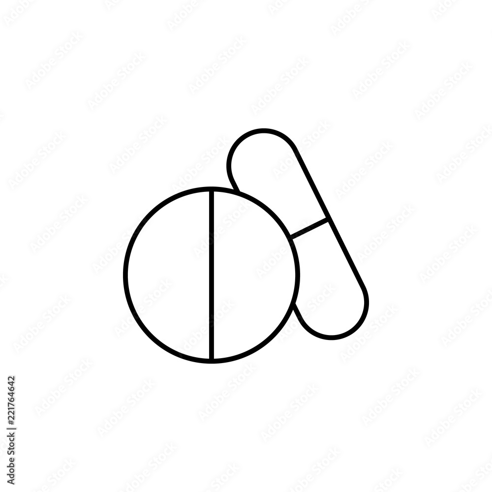 pills icon. Element of medicine icon for mobile concept and web apps. Thin line pills icon can be used for web and mobile pills icon. Element of medicine icon for mobile concept and web apps. Thin line pills icon can be used for web and mobile
