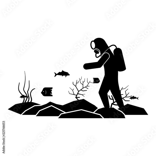 Diving icon. Element of diving icon for mobile concept and web apps. Pictogram Diving icon can be used for web and mobile