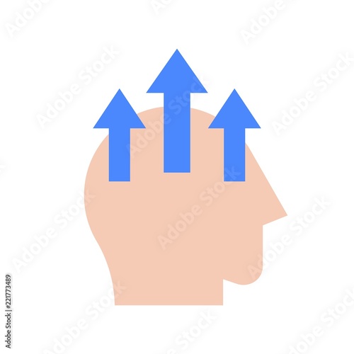 improvement human skills icon, learning and education concept