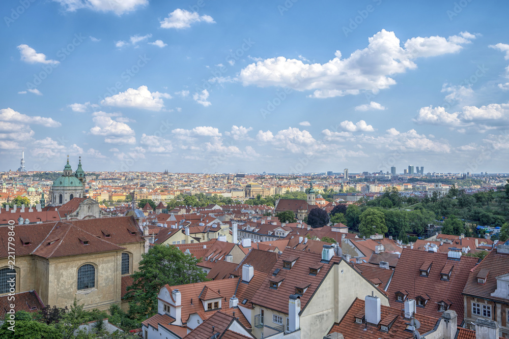 Panoramic view on Prague (Praha) and famous buildings, Czech Republic. Panoramic view on Prague (Praha) and famous buildings, Czech Republic.