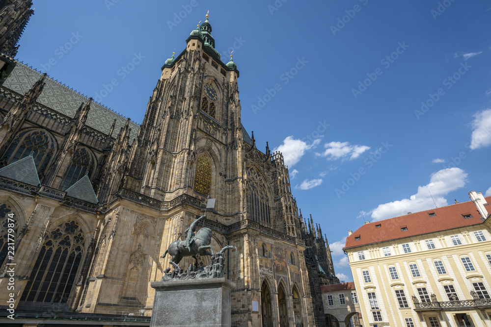 St. Vitus Cathedral in Prague Castle complex in Prague, Czech Republic