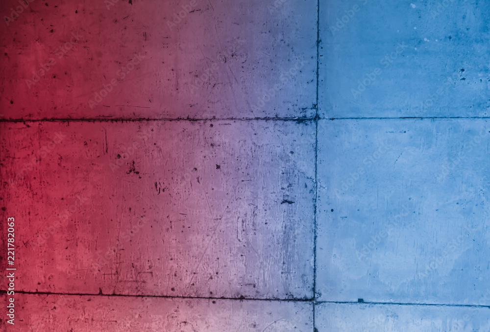 red blue concrete wall, texture of concrete grunge