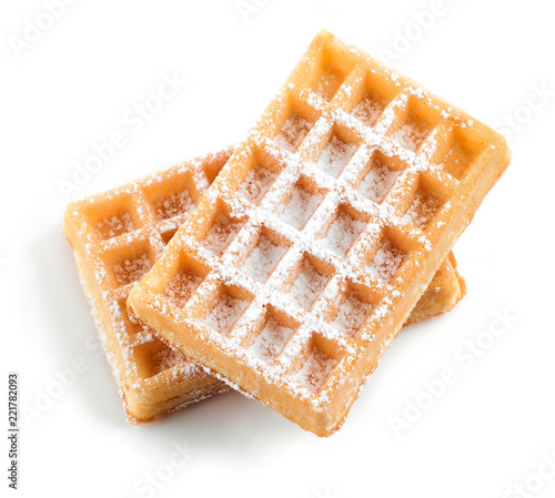 waffles with sugar photo