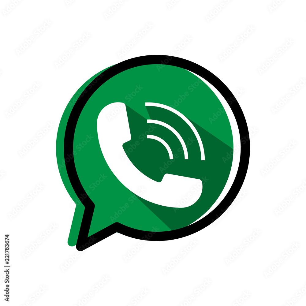 Phone call in a speech bubble. Phone symbol vector Phone call in a speech bubble. Phone symbol vector