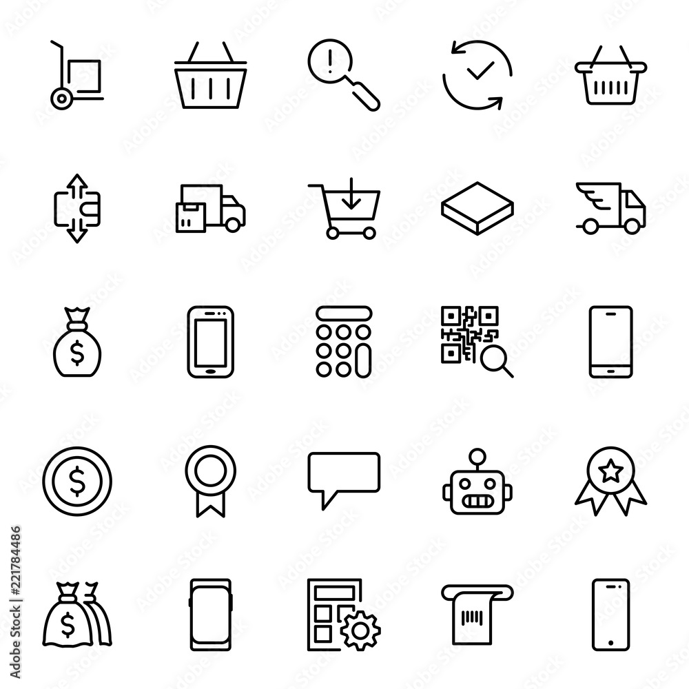 E-shopping flat icon