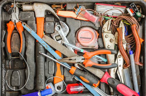 toolbox with mix tools