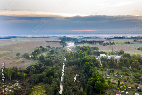 Morning in countryside, Tukums municipality, Latvia.