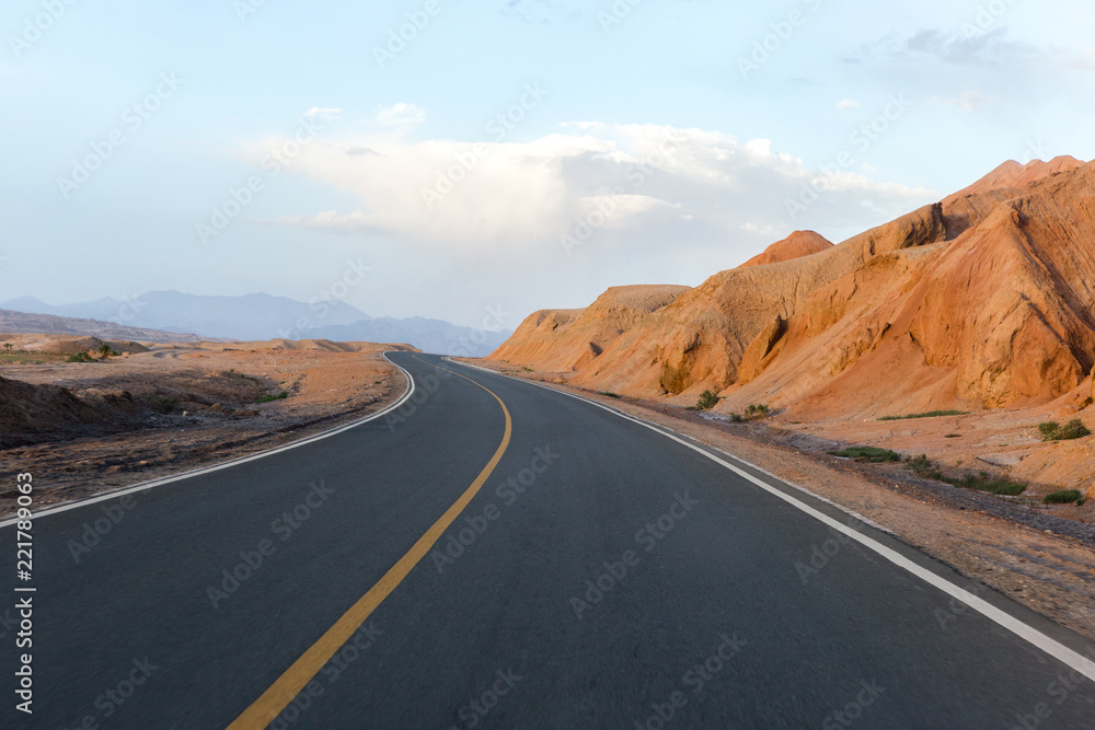 road in desert road in desert