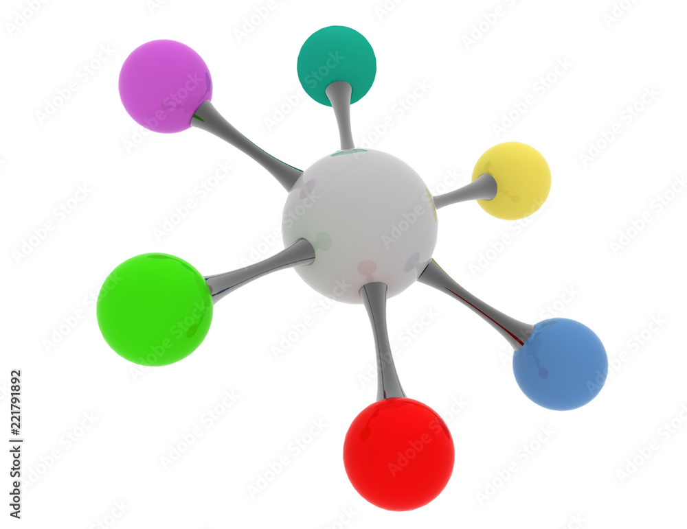 3d connected balls. network concept 3d connected balls. network concept