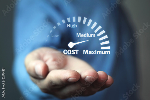 Cost control speedometer. Cost management