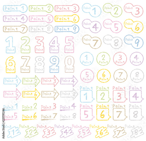 ポイント　アイコン　水彩風