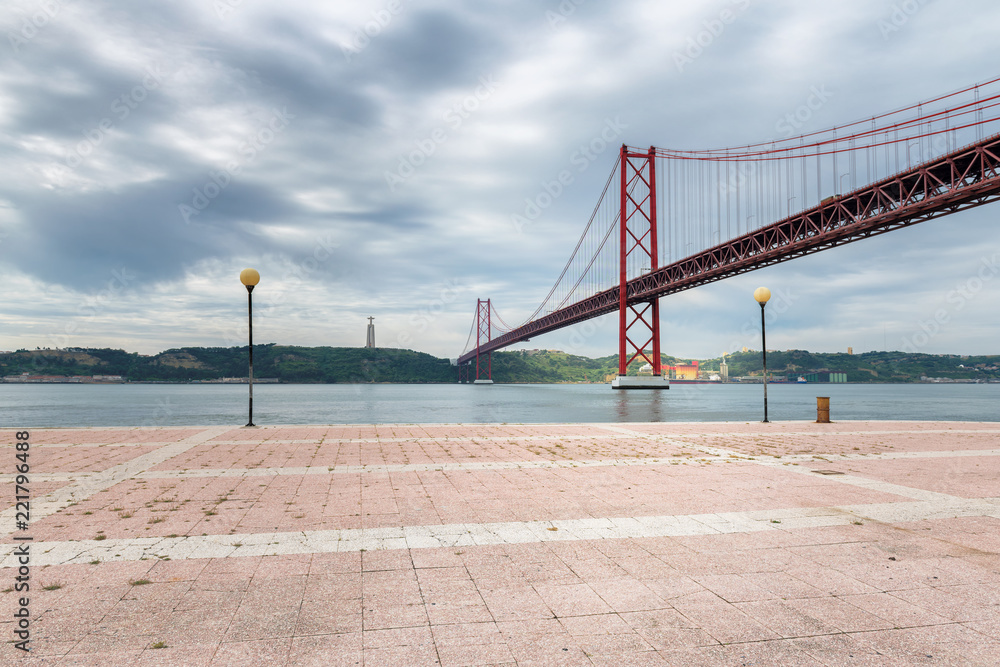 Lisbon Bridge near the Tejo river, Lisbon, Portugal, Europe. Lisbon Bridge near the Tejo river, Lisbon, Portugal, Europe.