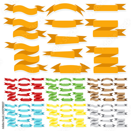 Spruchbänder  in einfachen verschiedenen Farben  photo