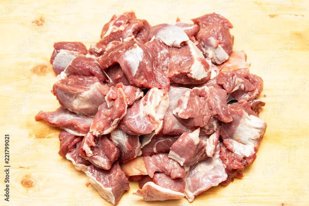 mutton meat with bones