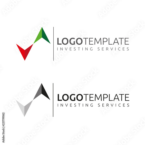 Investment business company vector logo template