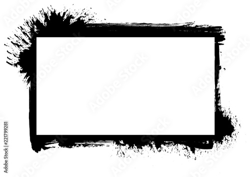 Paint brush grunge border frame
