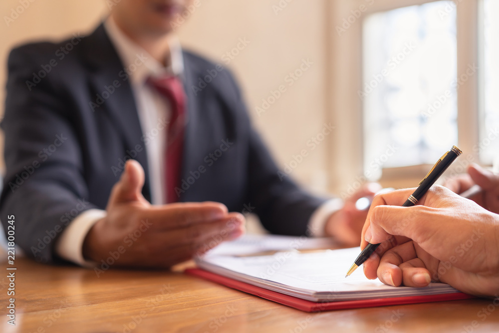 Co-investment business signing agreement after successful deal. Business contract and Meeting and greeting concept. Co-investment business signing agreement after successful deal. Business contract and Meeting and greeting concept.
